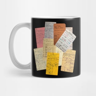 Vintage Library Book Cards // Bibliophile Reader Nostalgia Design Mug